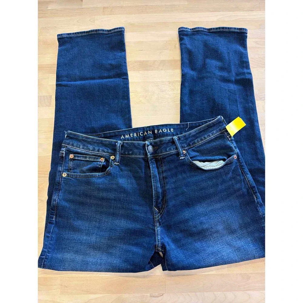 American Eagle Size 34x32 Blue MENS Jeans - Picture 3 of 4
